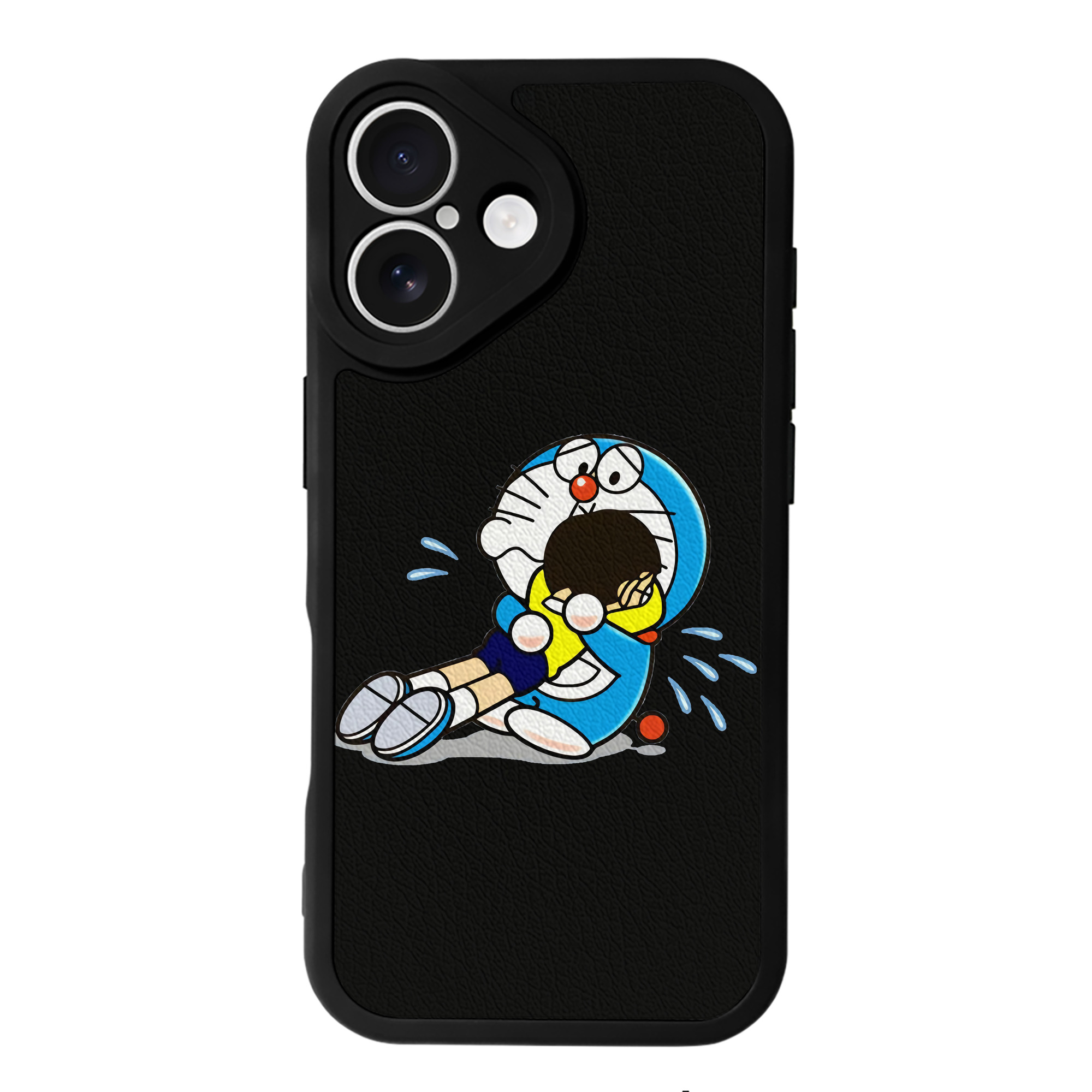 （画像用） ドラえもん Doraemon 【iPhone 16シリーズ対応】シリコンスマホケース（レザー調） 材質：シリコン